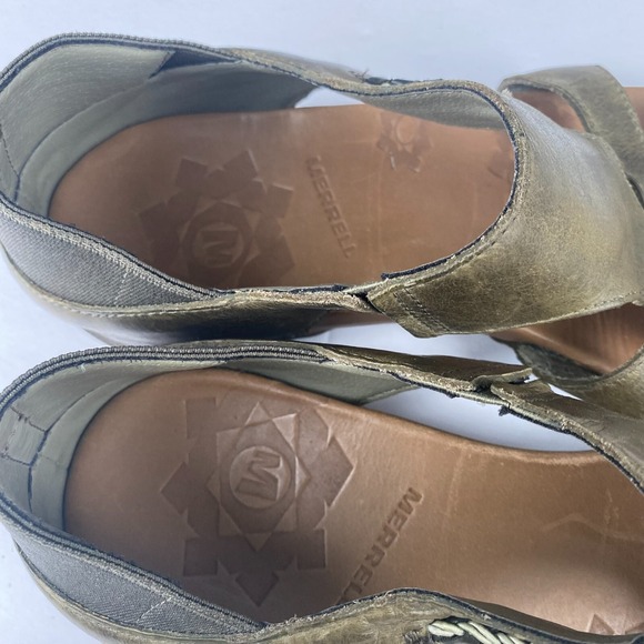 Merrell J89350 WOMENS SANDALS ANATOMICAL FOOTBED OPEN TOE SHOE Size 9,Green - Picture 8 of 16